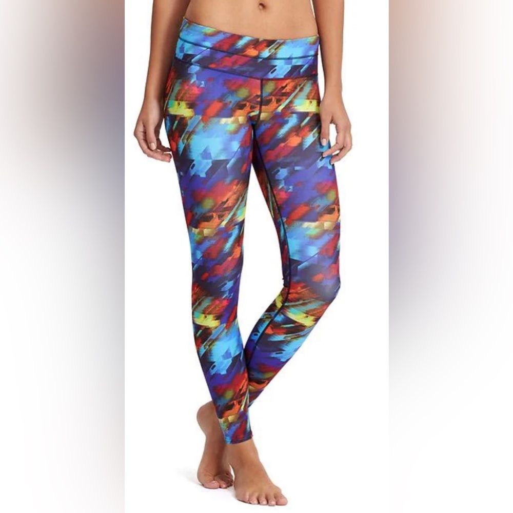 New Athleta Colorburst Sonar Tight Leggings Women’s Small High Rise Full Length